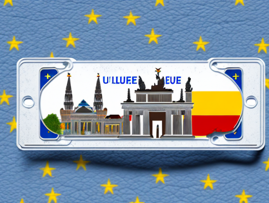 A german license plate with eu markings