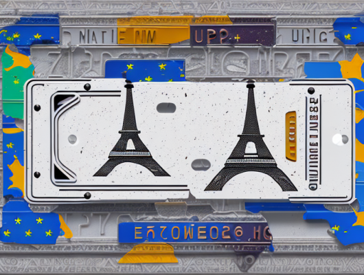 A european license plate on a car