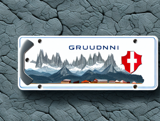 A car license plate with the initials gr