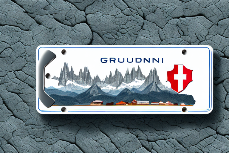 A car license plate with the initials gr
