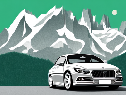 A car with a blank license plate