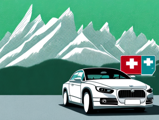 A car with a visible license plate