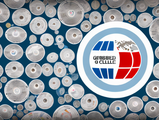 A globe with various cd plates (without letters or logos) representing different countries