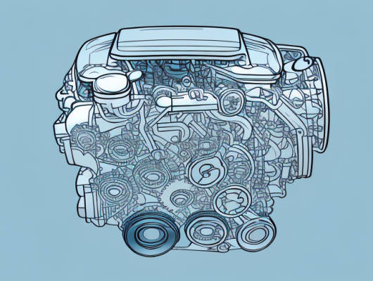 A car engine with a focus on the cubic capacity (cc) measurement parts