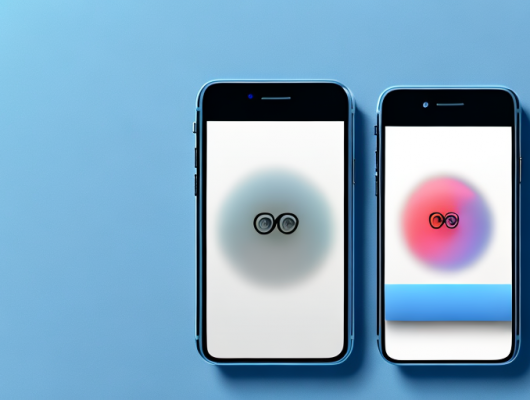 An iphone displaying a photo editing app with a blurred area indicating the facial recognition feature