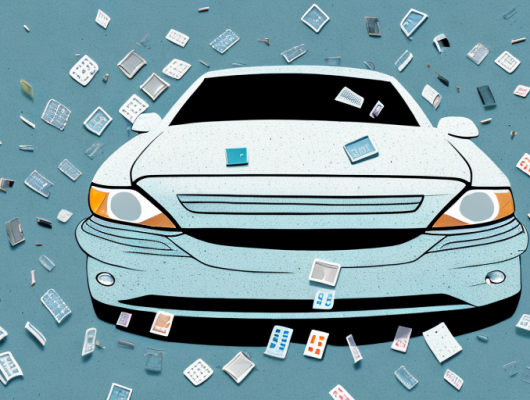 A car parked on the roadside with an empty space on the front where the license plate should be