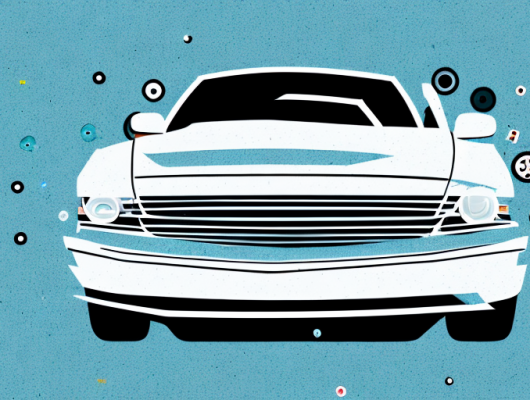 A car parked on the side of the road with an empty space where the front license plate should be