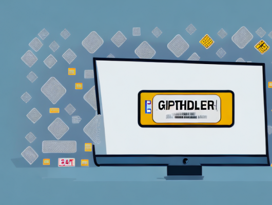 A computer with a german license plate on the screen