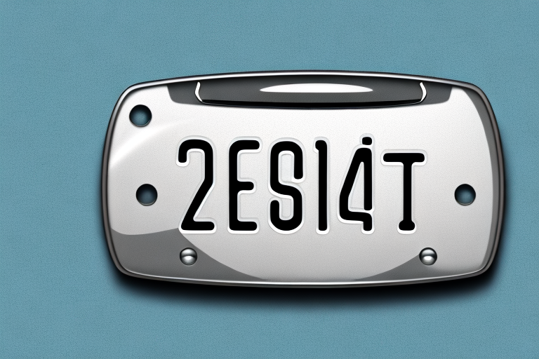 An empty car license plate holder on the back of a car