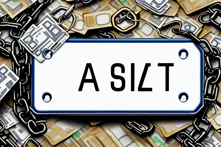 A german license plate with a broken chain