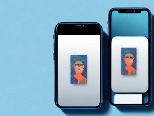 An iphone with a photo on the screen