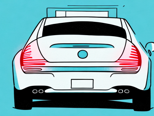 A car viewed from behind with a blank space where the license plate should be