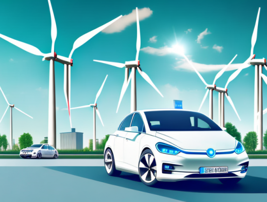 An electric car with a german license plate