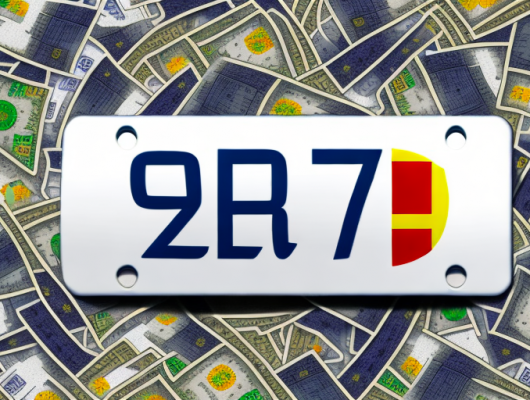 A german license plate with a blurred