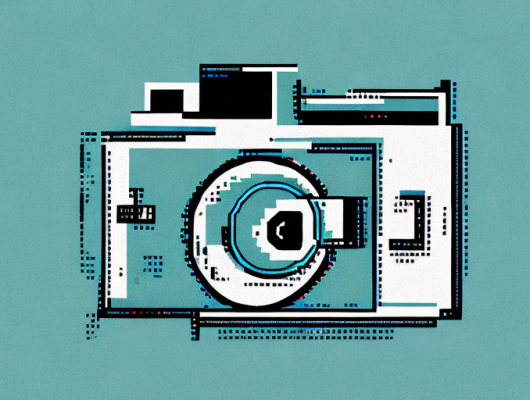 A camera lens focusing on a blurred