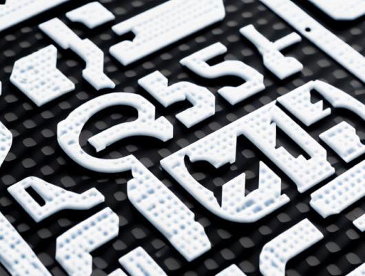 A 3d printer in the process of creating a carbon fiber license plate