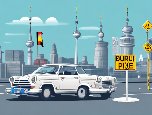 A german car with a license plate