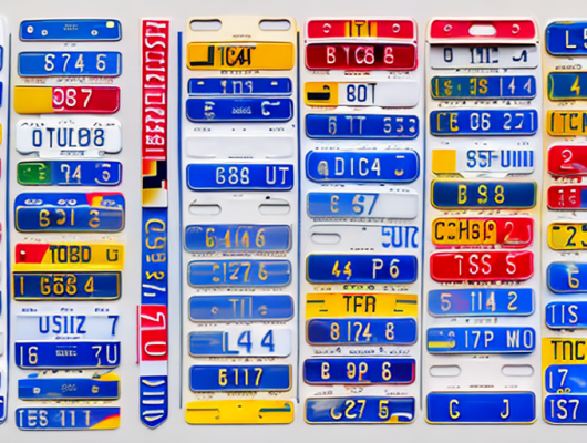 A variety of german car license plates