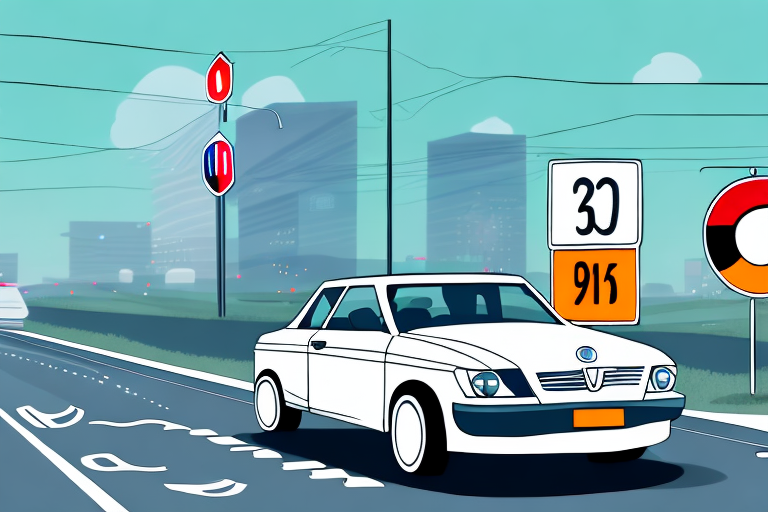 A car with no license plates driving on a german road