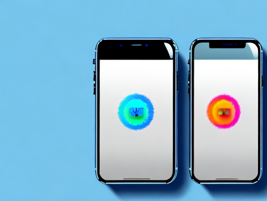 An iphone with a pixelated image on its screen