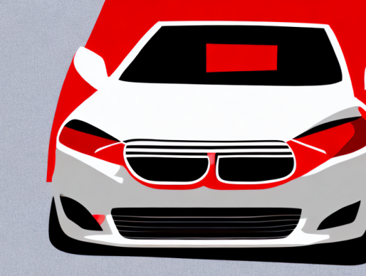 An unregistered car with a large red "x" over it