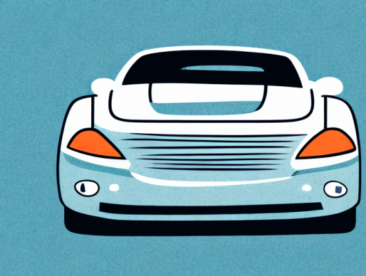 A car with a license plate on a road