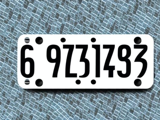 A german license plate composed entirely of numbers