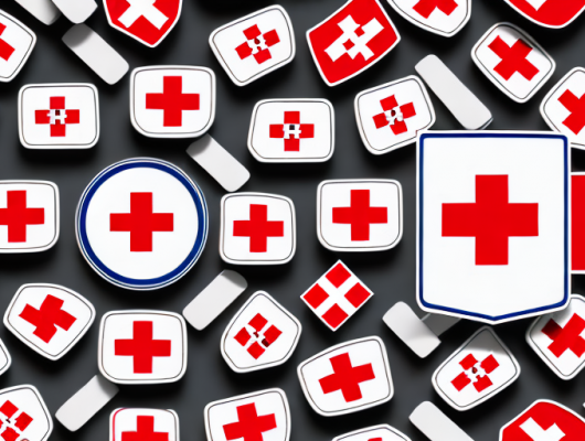 Various car license plates with a red cross over them