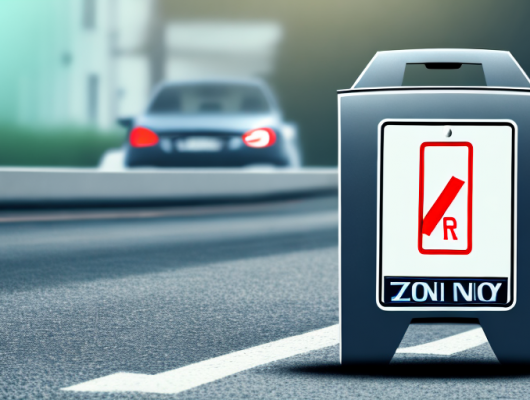 A car with a blurred license plate