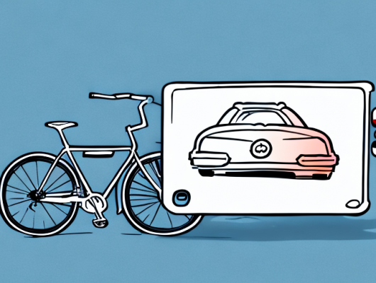 A bicycle rack attached to the back of a car