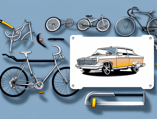 A car with a bicycle rack on the back