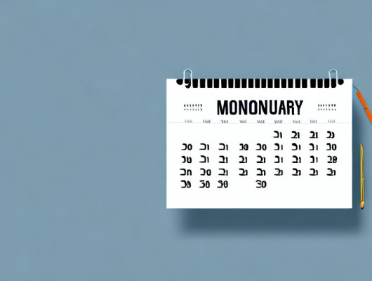 A calendar with highlighted months