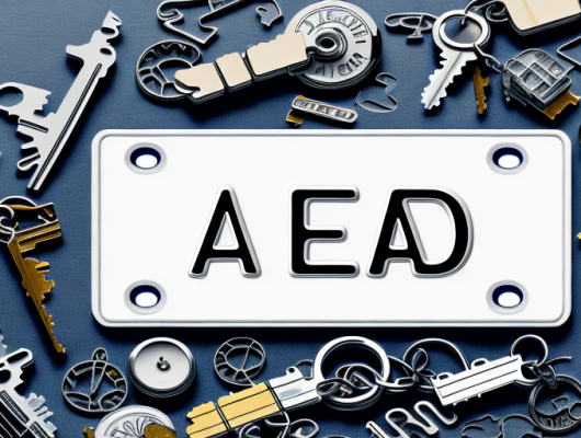 A german license plate with the letters 'sda'