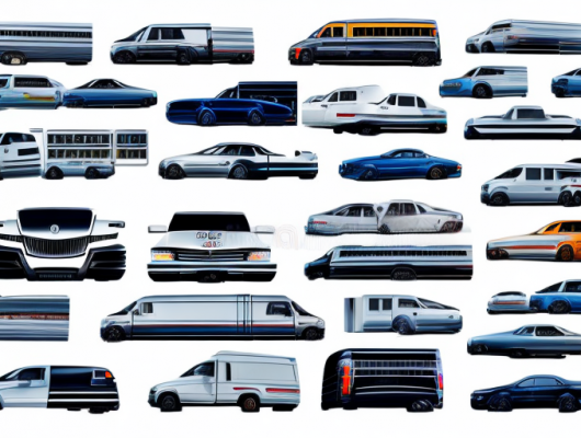 Various types of vehicles like cars