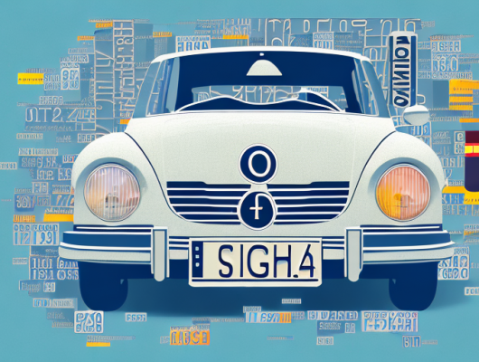 A german car with a license plate