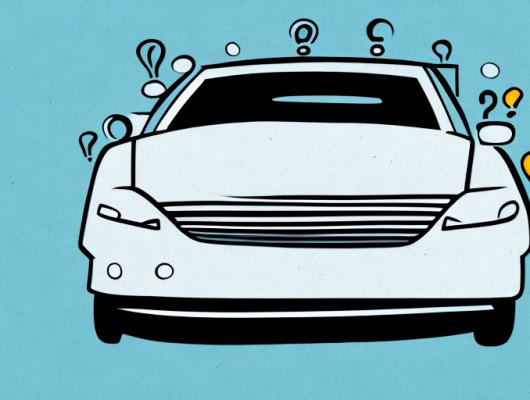 A car parked on the side of the street with an empty space where the license plate should be