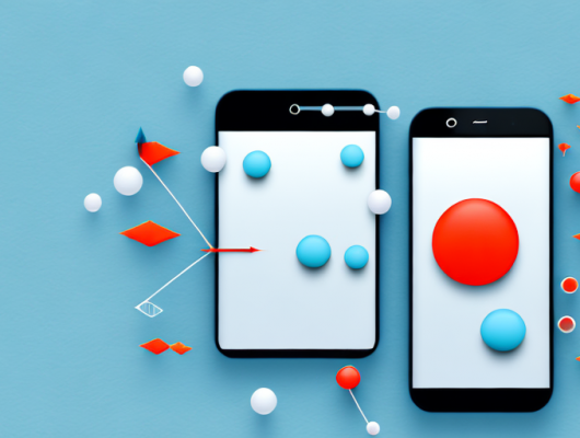 A smartphone displaying a small image