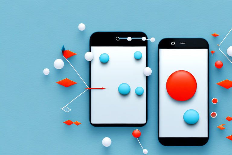 A smartphone displaying a small image