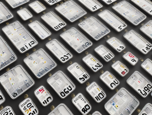 Various sizes of german license plates (kfz-kennzeichen)