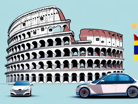 A german car with italian registration plates