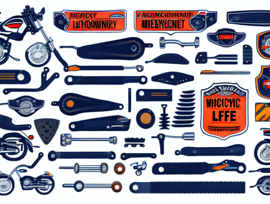 A motorcycle with a prominently displayed license plate