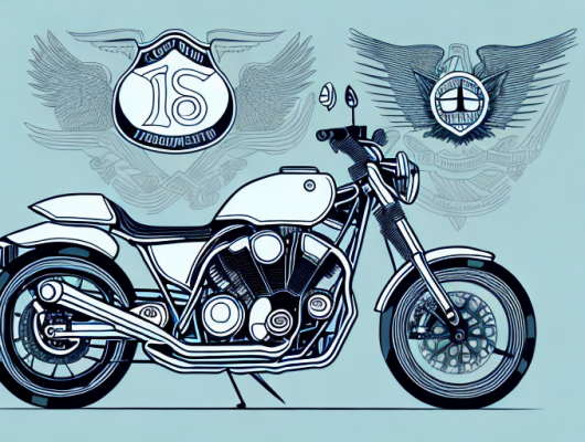 A motorcycle with a focus on its license plate