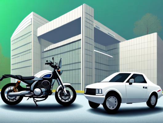 A motorcycle with a blank license plate on a picturesque road