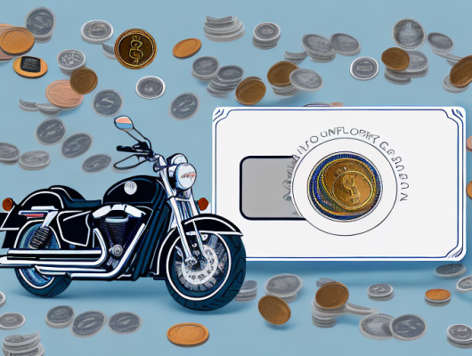 A motorcycle with a blank license plate