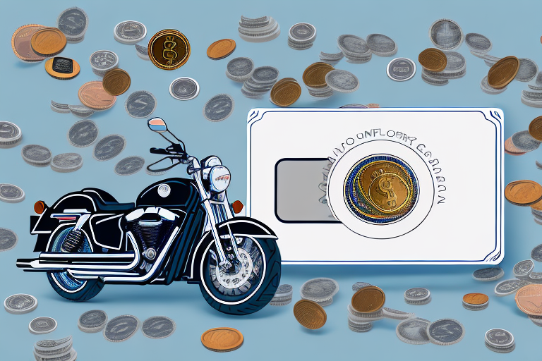 A motorcycle with a blank license plate