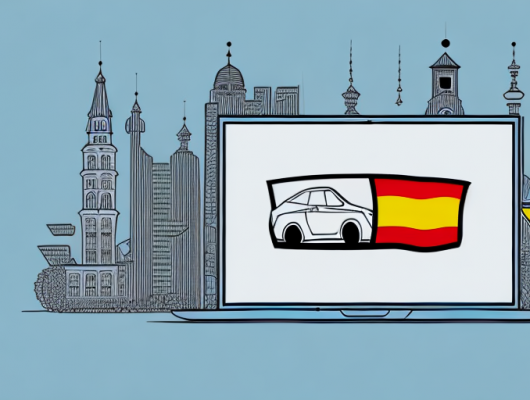 A computer with a car license plate on the screen