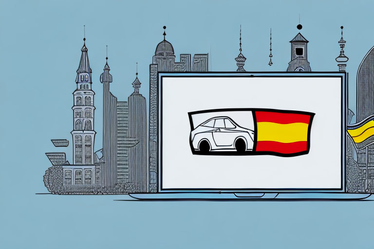 A computer with a car license plate on the screen