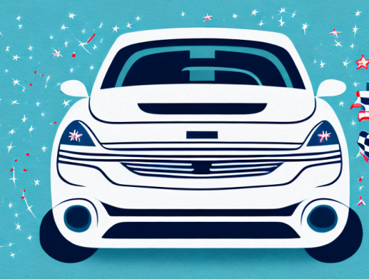 A car with a blank license plate