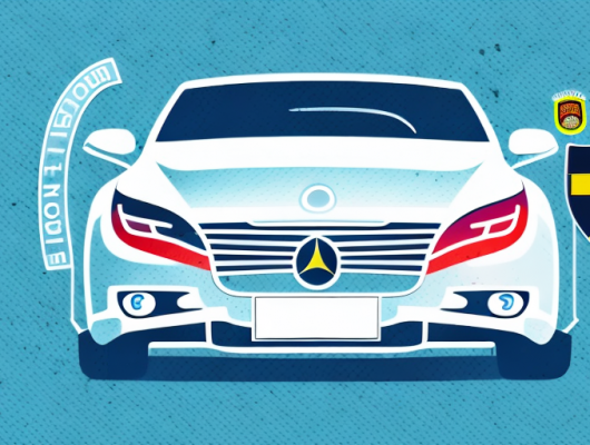 A german car's license plate with a tüv sticker