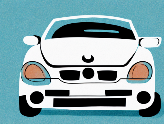 A car with a short license plate on a german road